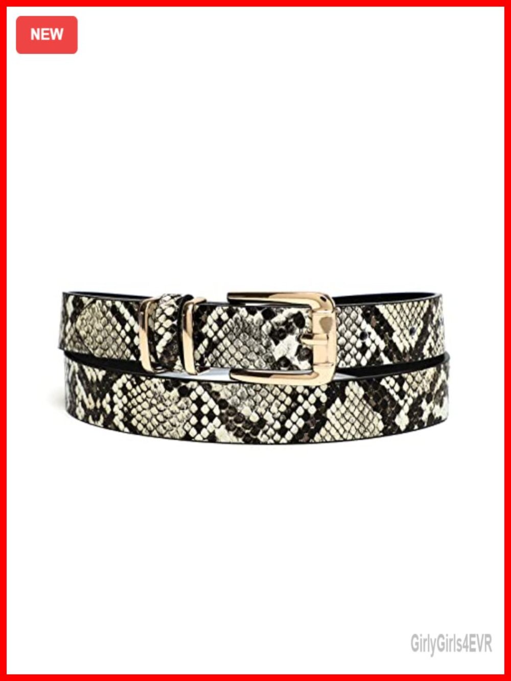 Skinny Faux Leather Women's Belt Thin Waist Gold Buckle